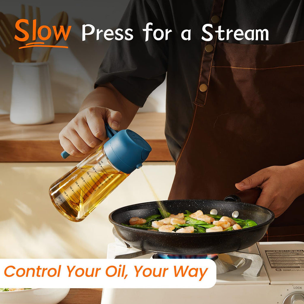 SprayMaster Duo: 16oz Olive Oil Dispenser - Black -  by Handbags Specialist Headquarter | Available at Handbags Specialist Headquarter