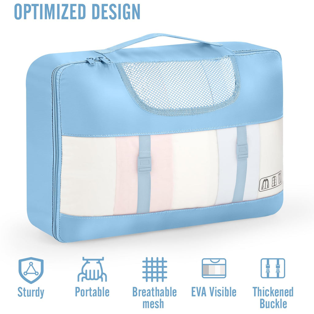 Veken Travel Cubes - 8 Piece Set - Luggage Travel Bags by Handbags Specialist Headquarter | Available at Handbags Specialist Headquarter