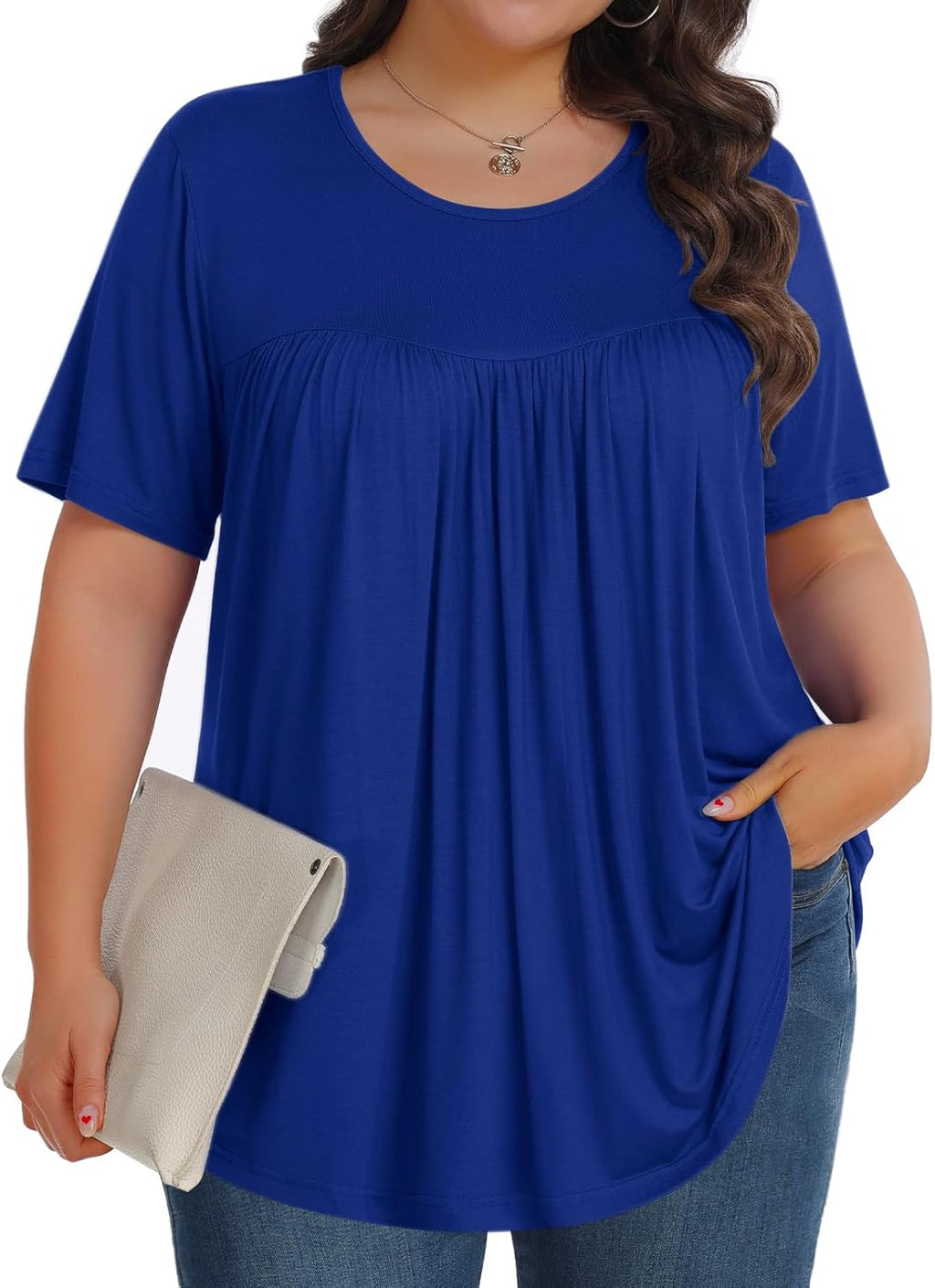 SoftTunic-Plus Crew SS - Tops by Handbags Specialist Headquarter | Available at Handbags Specialist Headquarter