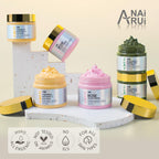 ANAI RUI 3 Pack Clay Mask Set for Smoothing & Glow