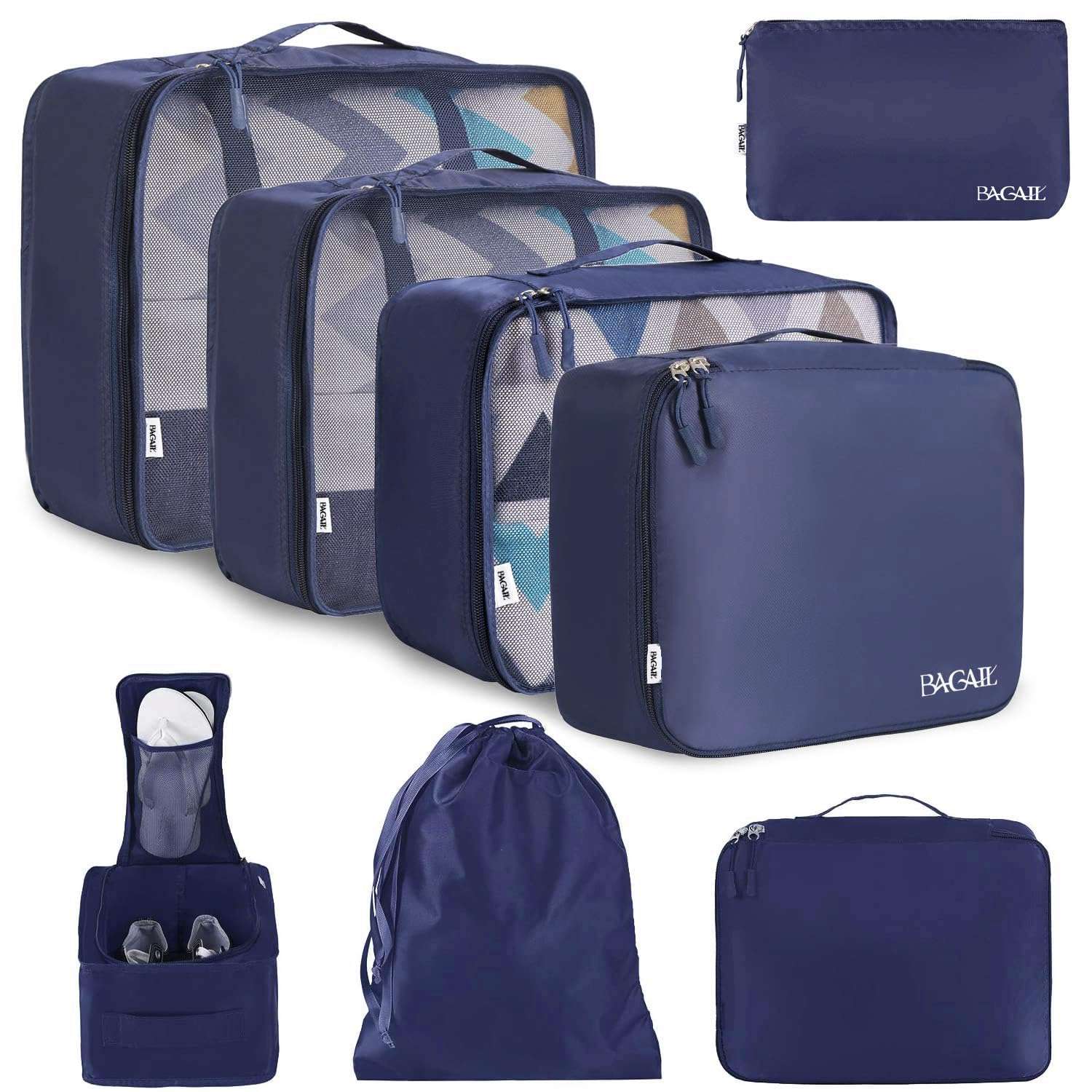 TravelMate 8-Piece Packing Cubes - Luggage Travel Bags by Handbags Specialist Headquarter | Available at Handbags Specialist Headquarter