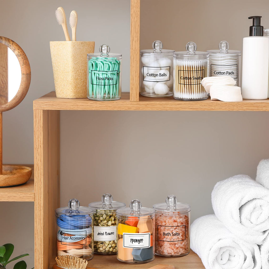 Clear Acrylic Qtip Dispenser Set - 4 Pack - Decor by Handbags Specialist Headquarter | Available at Handbags Specialist Headquarter