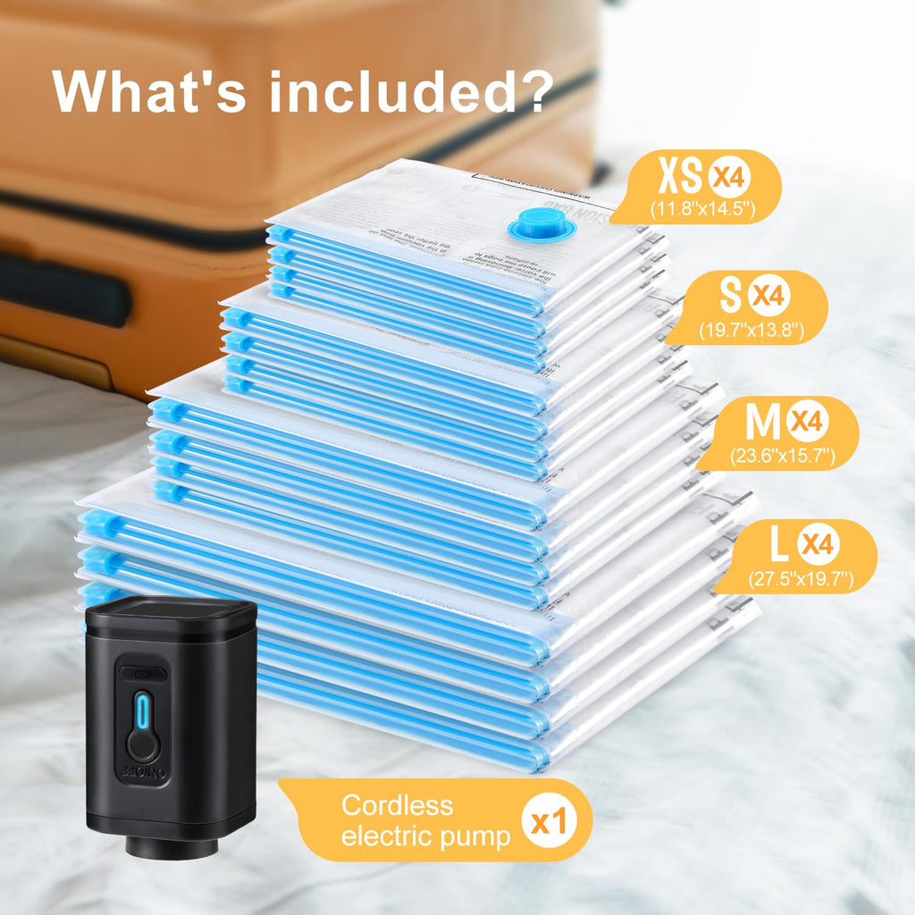 Vacuum Space Saver Bags - 6 Pack Travel Combo -  by Handbags Specialist Headquarter | Available at Handbags Specialist Headquarter