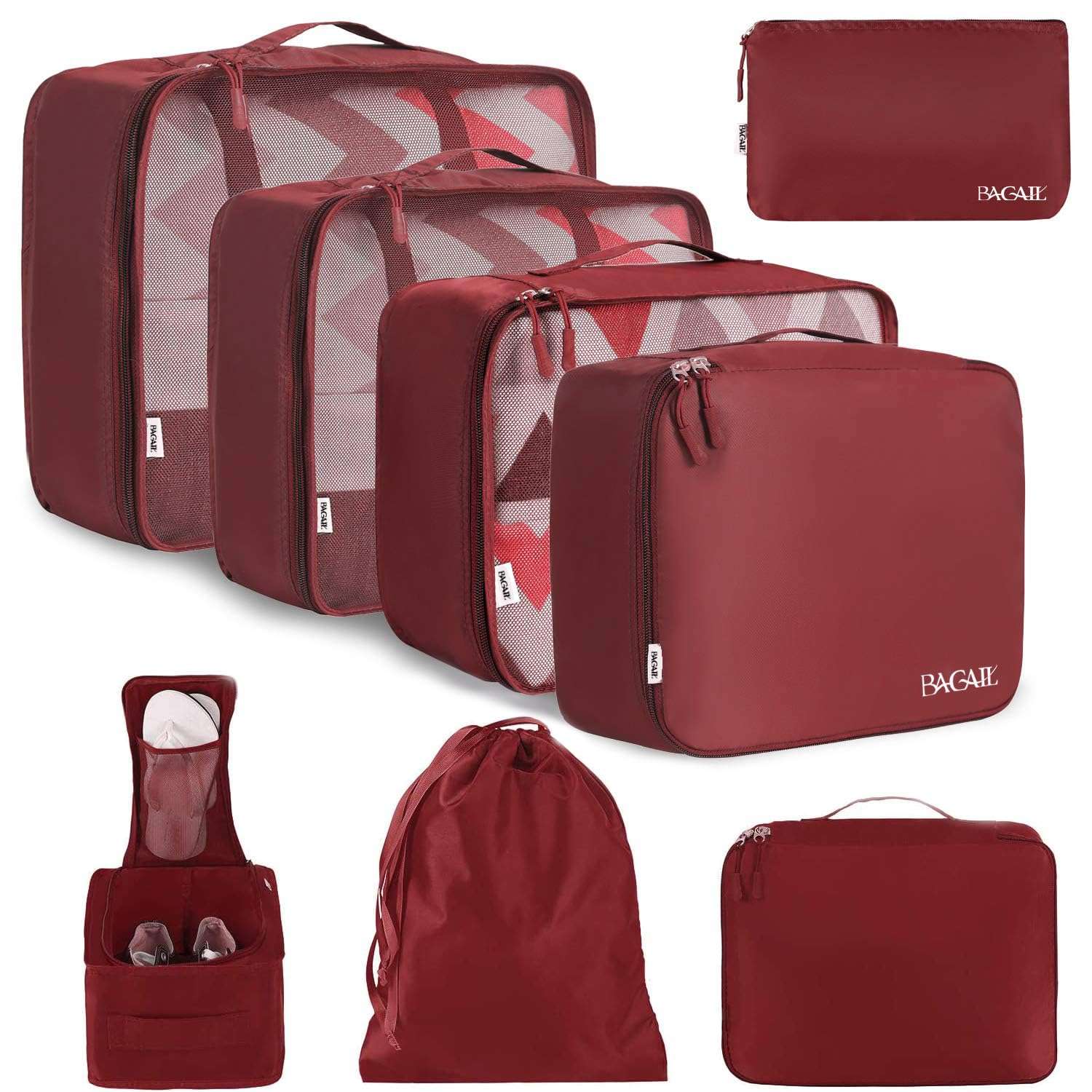 TravelMate 8-Piece Packing Cubes - Luggage Travel Bags by Handbags Specialist Headquarter | Available at Handbags Specialist Headquarter