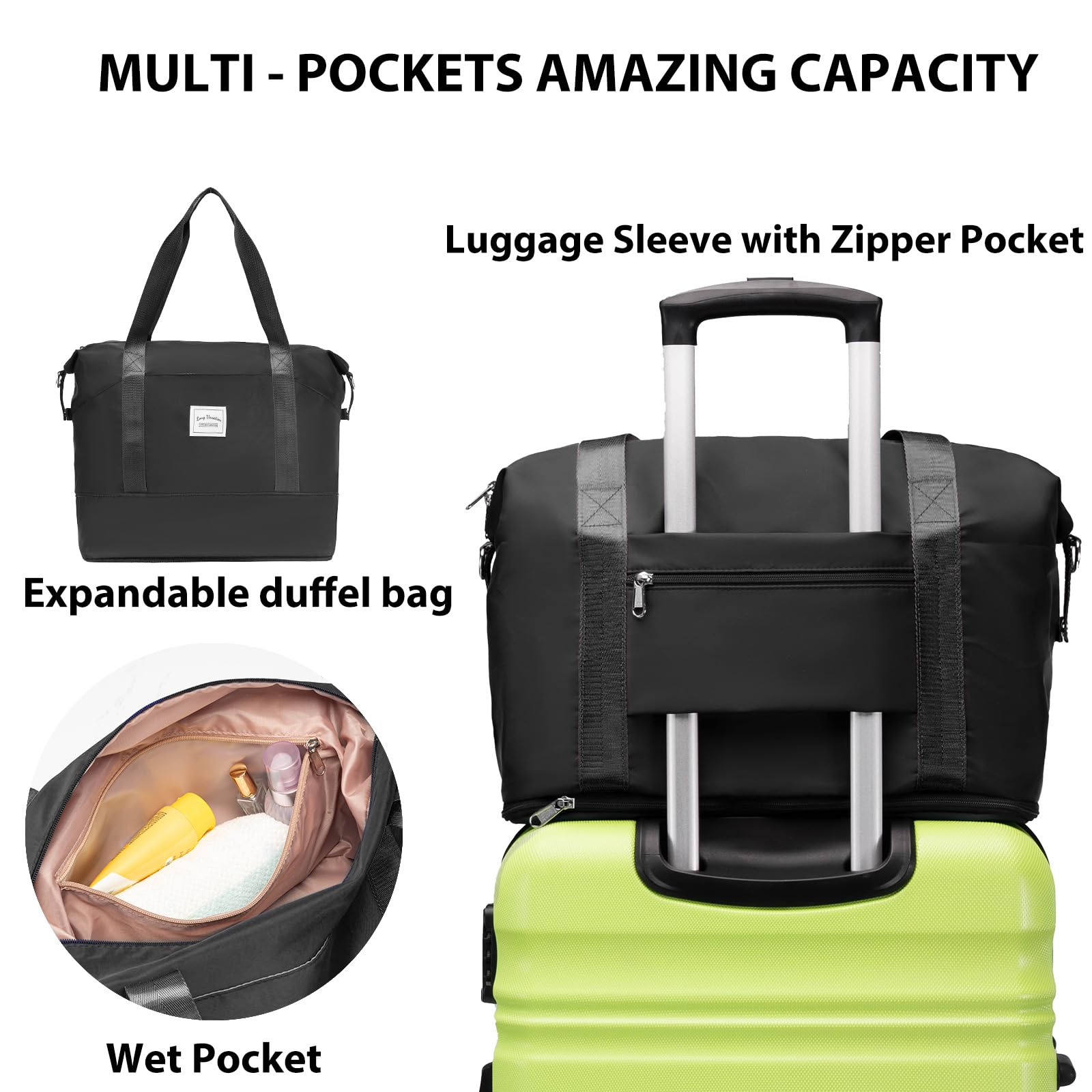 VoyagePro 6-Piece Hardshell Luggage Set - Luggage Travel Bags by Handbags Specialist Headquarter | Available at Handbags Specialist Headquarter