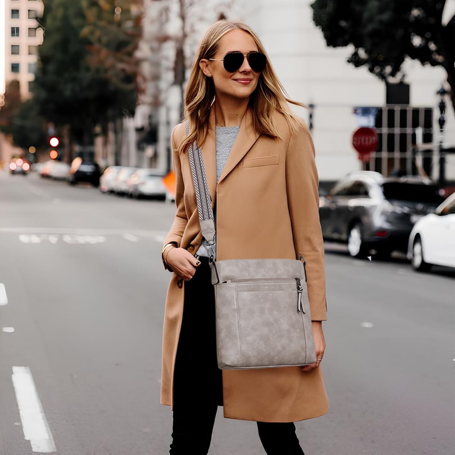 Chic Leather Crossbody with Card Slots for Women -  by Handbags Specialist Headquarter | Available at Handbags Specialist Headquarter