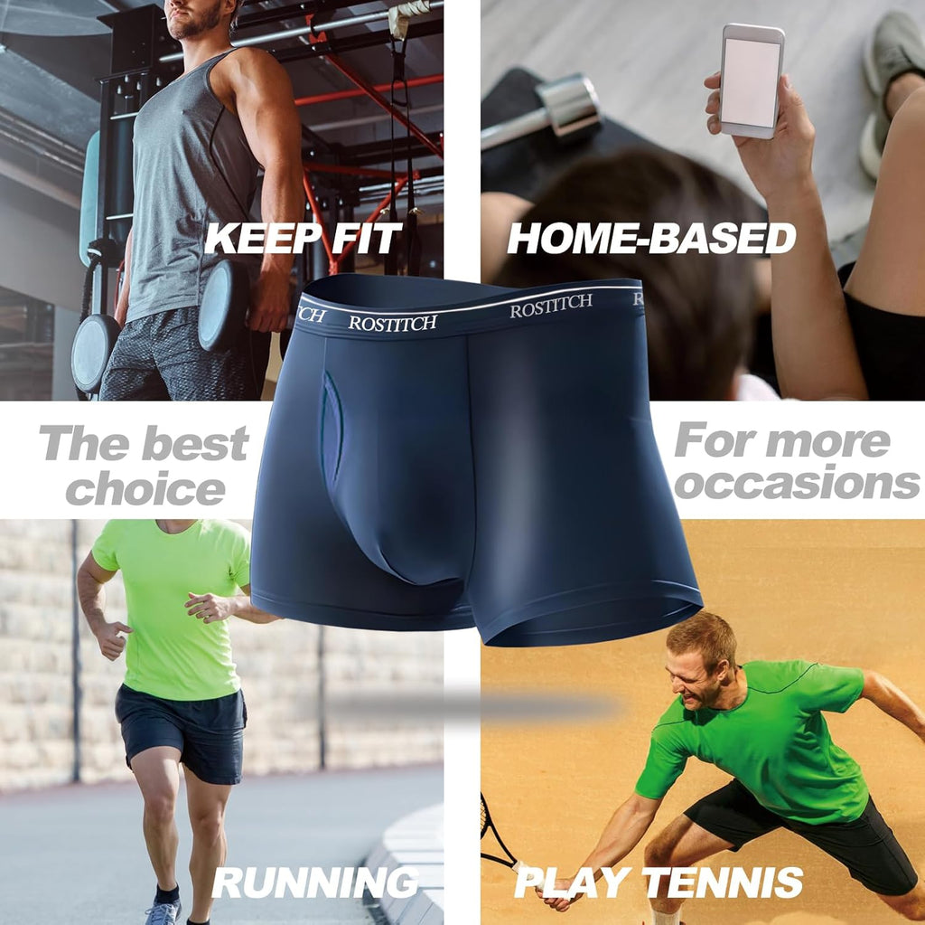 Men's Boxer Briefs, Soft & Breathable Cotton