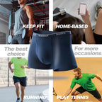Men's Boxer Briefs, Soft & Breathable Cotton
