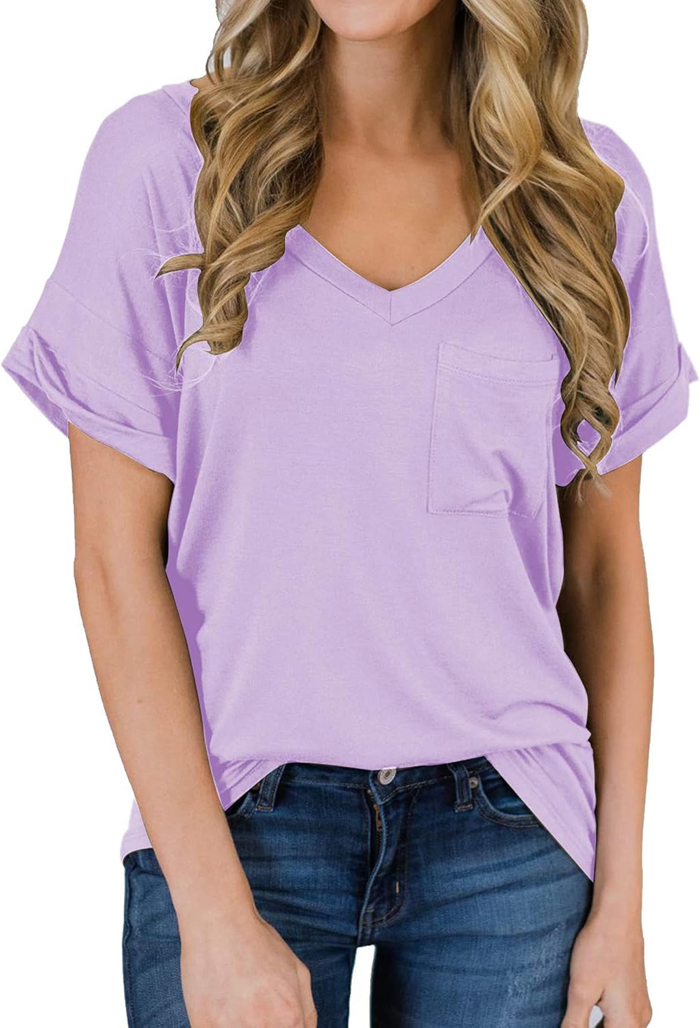 Best Casual V-neck tee for women 2025 - Women Tops by Handbags Specialist Headquarter | Available at Handbags Specialist Headquarter