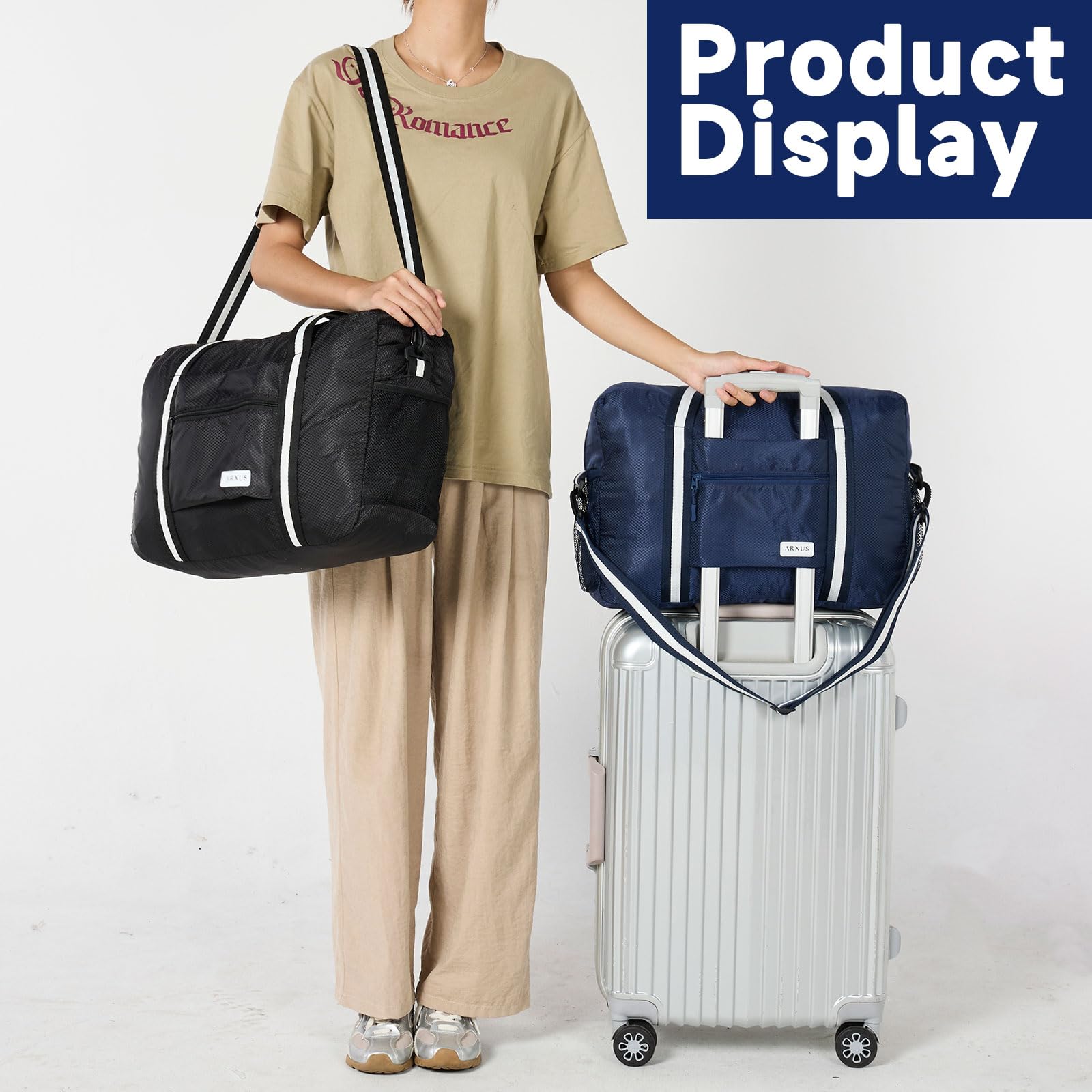 TravelLite Foldable Waterproof Duffle Tote Bag - Luggage Travel Bags by Handbags Specialist Headquarter | Available at Handbags Specialist Headquarter