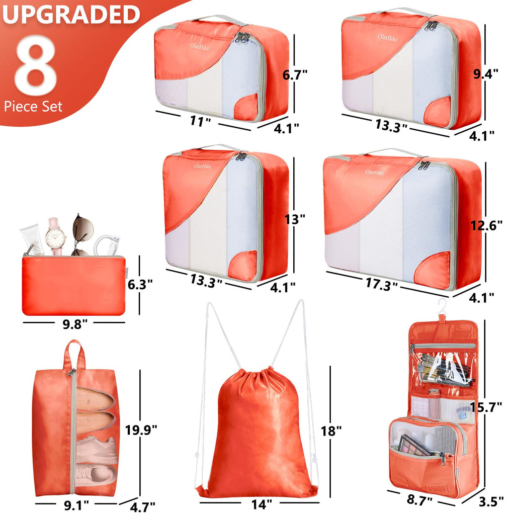 OlarHike Travel Cube Set - Cream Organizer & Gifts -  by Handbags Specialist Headquarter | Available at Handbags Specialist Headquarter