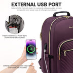 Chic Leather Laptop Backpack for Women - LoveVook - Backpack Bags by Handbags Specialist Headquarter | Available at Handbags Specialist Headquarter