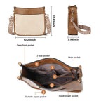 AUYOCO Chic Vegan Leather Crossbody Bag with Strap -  by Handbags Specialist Headquarter | Available at Handbags Specialist Headquarter