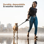 RhinoGrip Aqua: Double Handle Reflective Dog Leash -  by Handbags Specialist Headquarter | Available at Handbags Specialist Headquarter