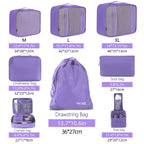 TravelMate 8-Piece Packing Cubes - Luggage Travel Bags by Handbags Specialist Headquarter | Available at Handbags Specialist Headquarter
