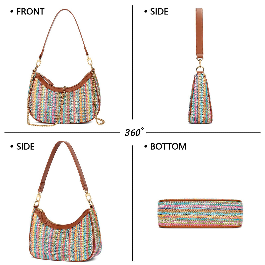 Retro Chic Hobo Bag - Cute Underarm Purse - Shoulder Bags by Handbags Specialist Headquarter | Available at Handbags Specialist Headquarter