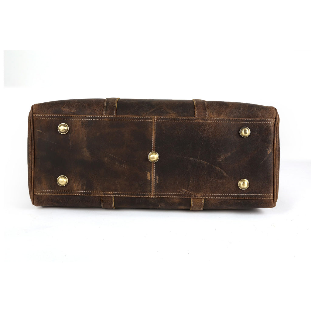 Leather Travel Duffle Bag Cabin Friendly Carry-On