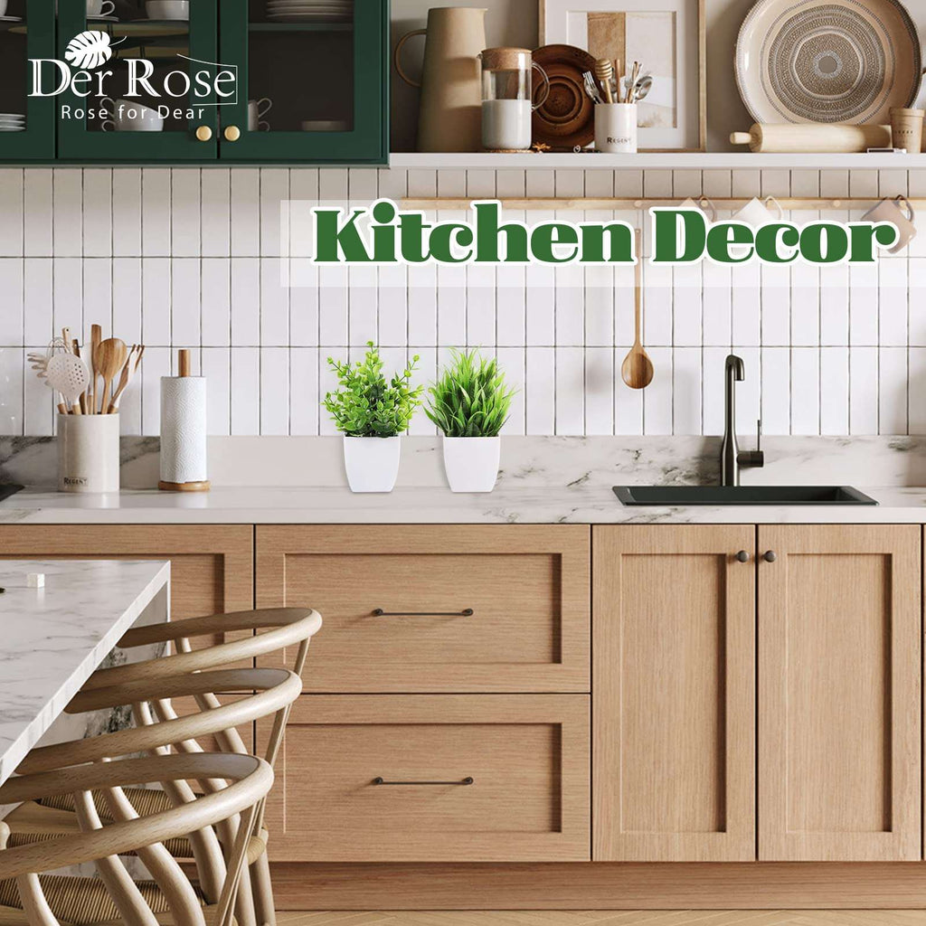 Rose Mini Potted Faux Plants - 2 Pack Decor - Decor by Handbags Specialist Headquarter | Available at Handbags Specialist Headquarter