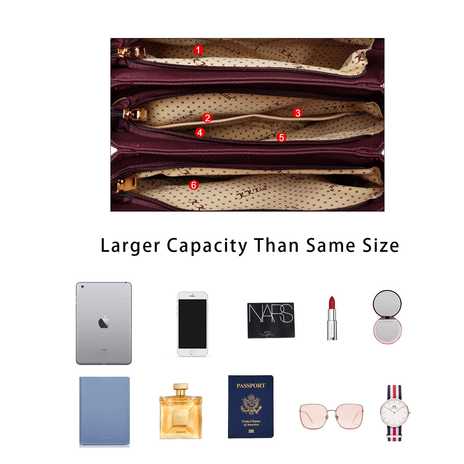 Luxe Leather Satchel & Crossbody Bags -  by Handbags Specialist Headquarter | Available at Handbags Specialist Headquarter