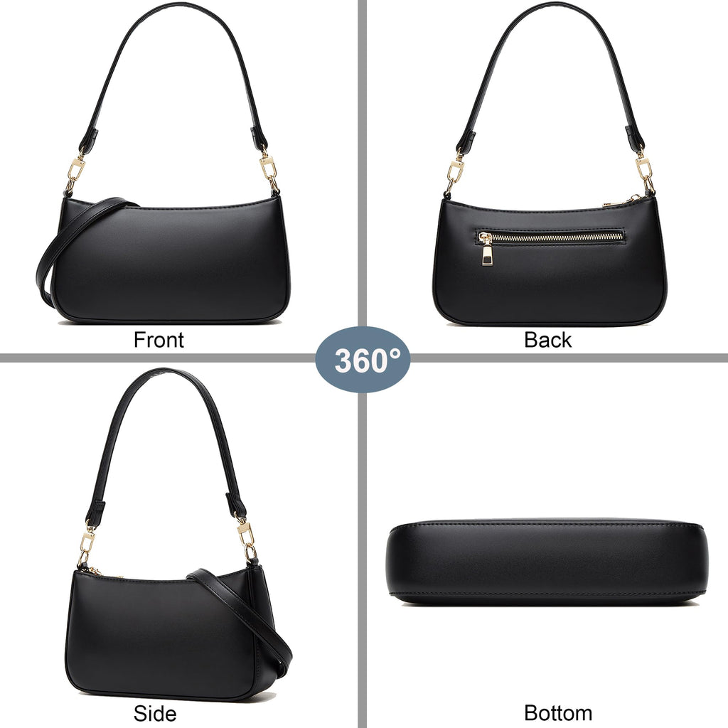 Retro Vegan Leather Shoulder Bag -  by Handbags Specialist Headquarter | Available at Handbags Specialist Headquarter