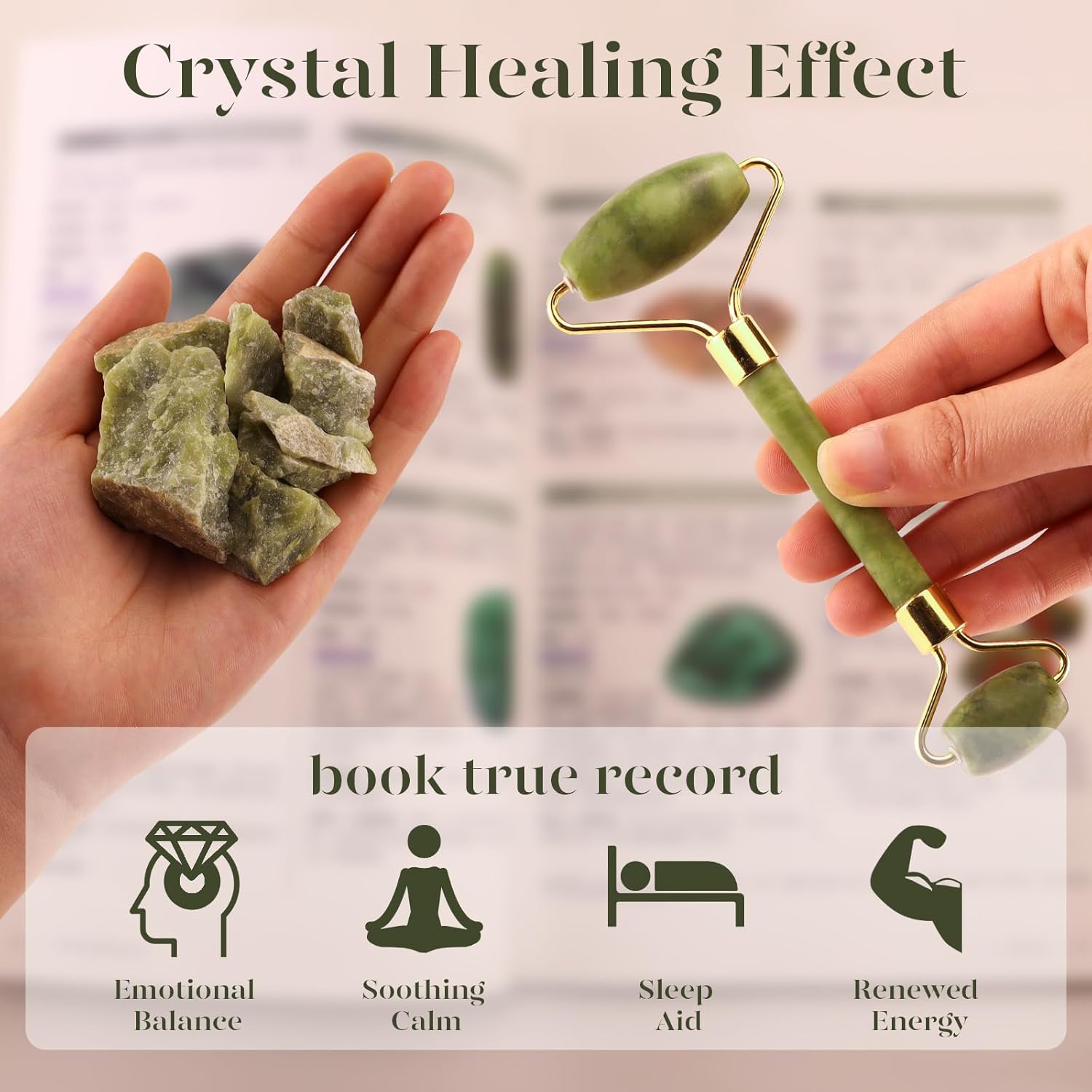 Emerald Glide: Jade Roller & Gua Sha Duo -  by Handbags Specialist Headquarter | Available at Handbags Specialist Headquarter