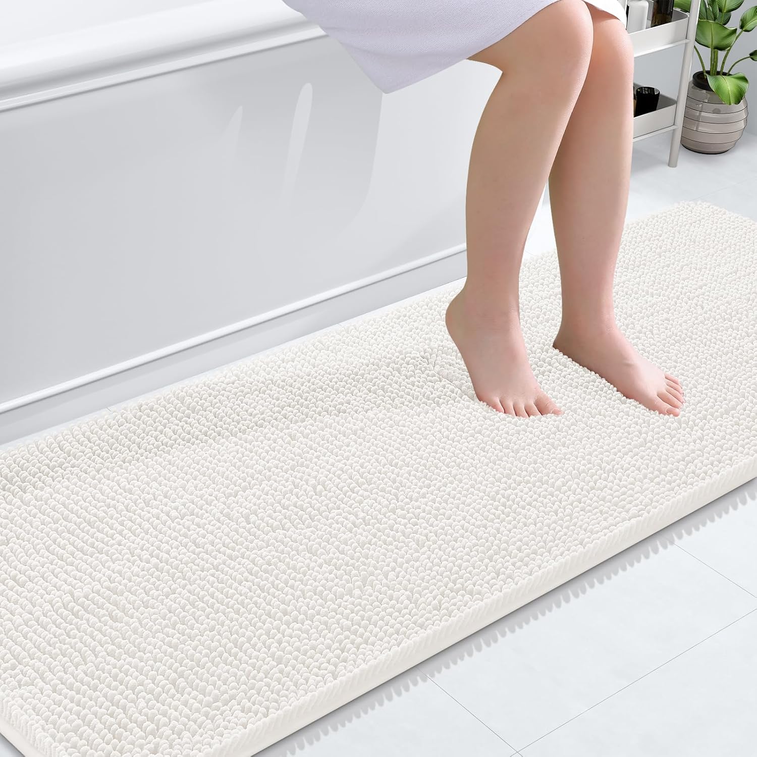 OLANLY Luxe Chenille Bath Mat - Quick Dry & Soft - Decor by Handbags Specialist Headquarter | Available at Handbags Specialist Headquarter