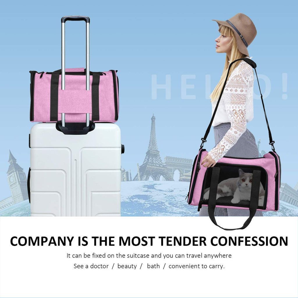 PawsVoyage: Grey TSA-Approved Pet Carrier (15lbs Max) -  by Handbags Specialist Headquarter | Available at Handbags Specialist Headquarter