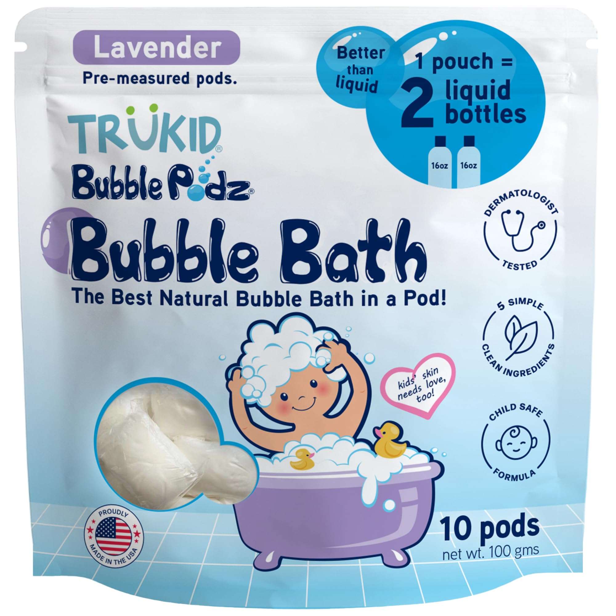 TruKid Bubble Podz: Gentle Lavender Bath Bombs - Baby Products by Handbags Specialist Headquarter | Available at Handbags Specialist Headquarter