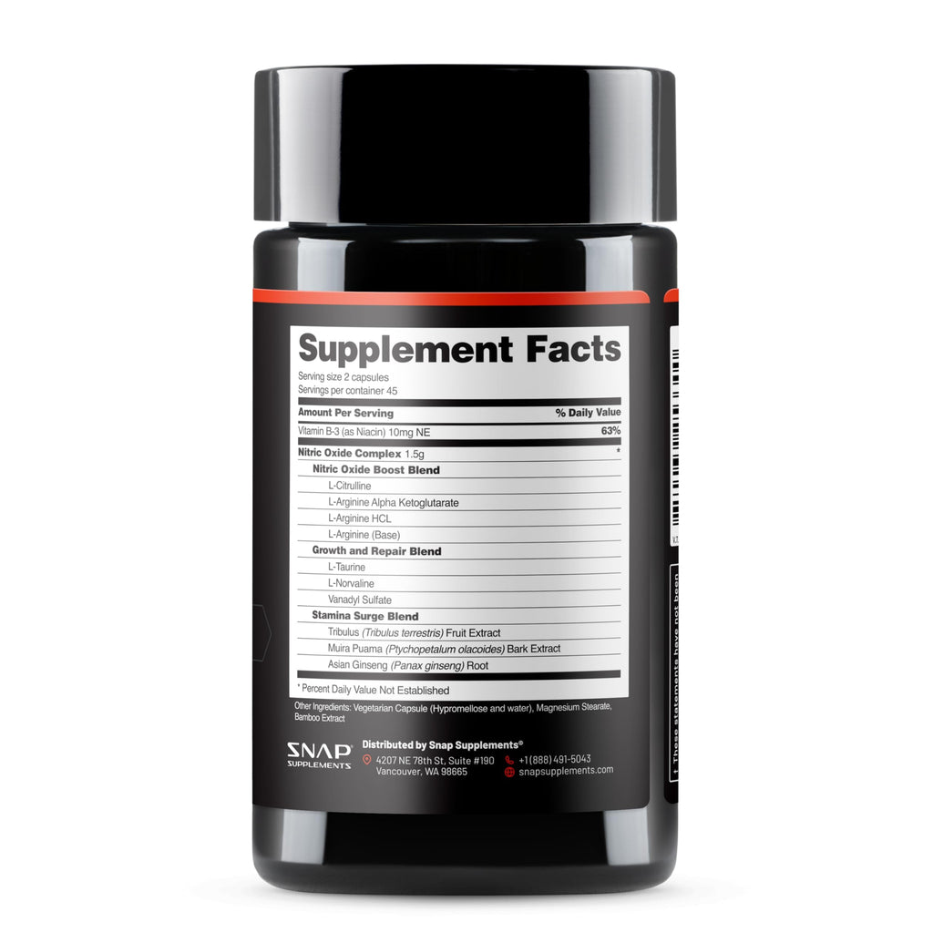 Snap Nitric Boost 90 Capsules - Health Care by Handbags Specialist Headquarter | Available at Handbags Specialist Headquarter