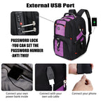 SHRRADOO 50L USB Travel Laptop Backpack - Airline Approved - Backpack Bags by Handbags Specialist Headquarter | Available at Handbags Specialist Headquarter