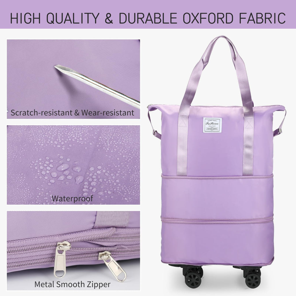 VoyagePro Expandable Wheeled Duffle Bag -  by Handbags Specialist Headquarter | Available at Handbags Specialist Headquarter