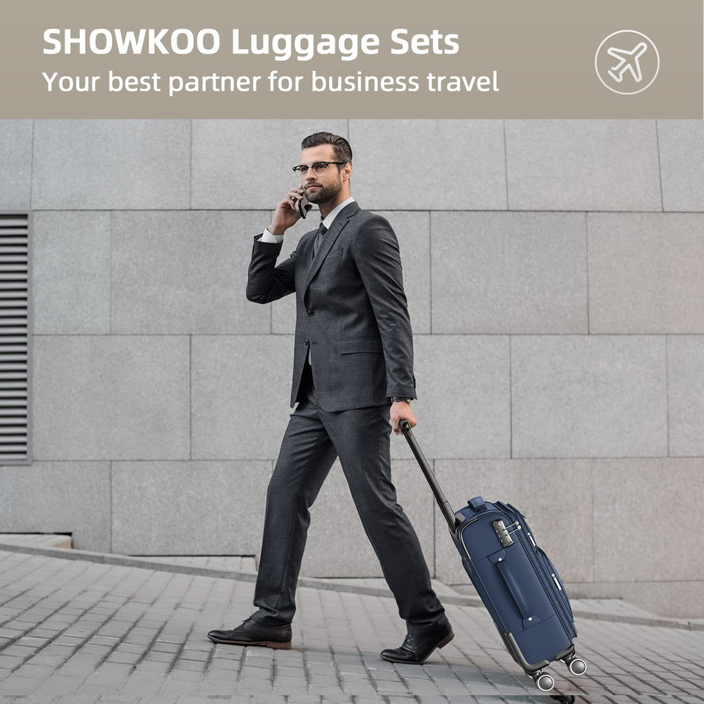 SHOWKOO Armygreen 3-Piece Expandable Luggage Set - Luggage Travel Bags by Handbags Specialist Headquarter | Available at Handbags Specialist Headquarter