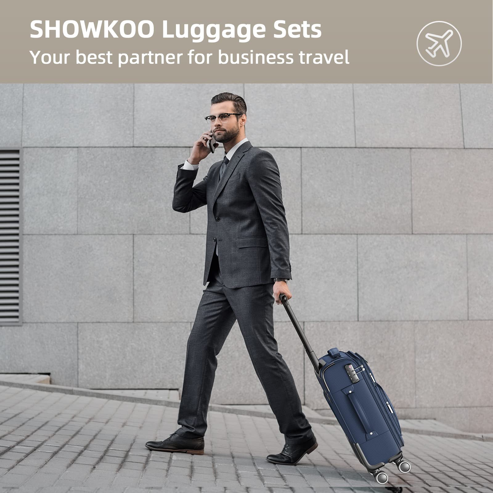 SHOWKOO Armygreen 3-Piece Expandable Luggage Set - Luggage Travel Bags by Handbags Specialist Headquarter | Available at Handbags Specialist Headquarter