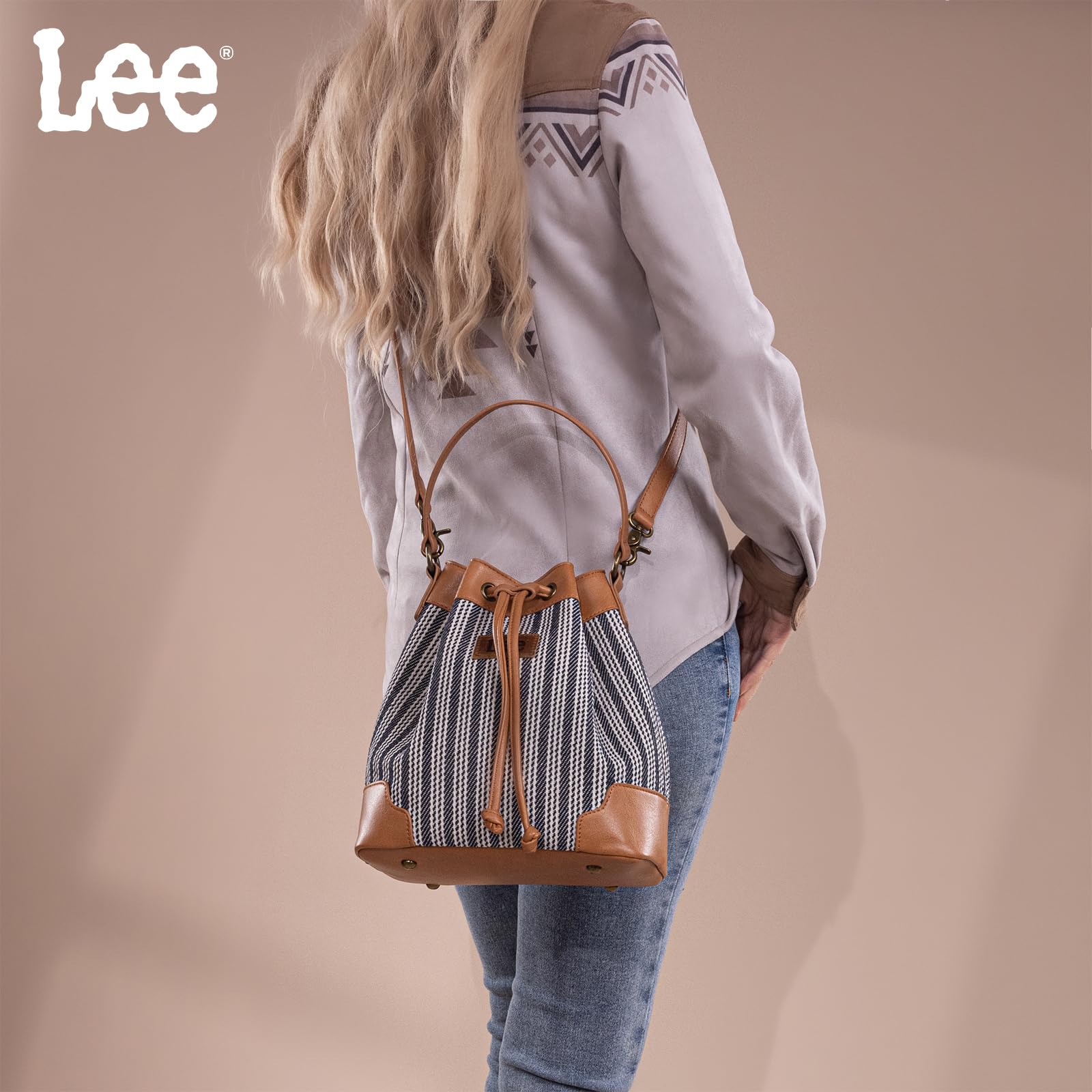 Montana West Lee Drawstring Hobo Bucket Bag -  by Handbags Specialist Headquarter | Available at Handbags Specialist Headquarter