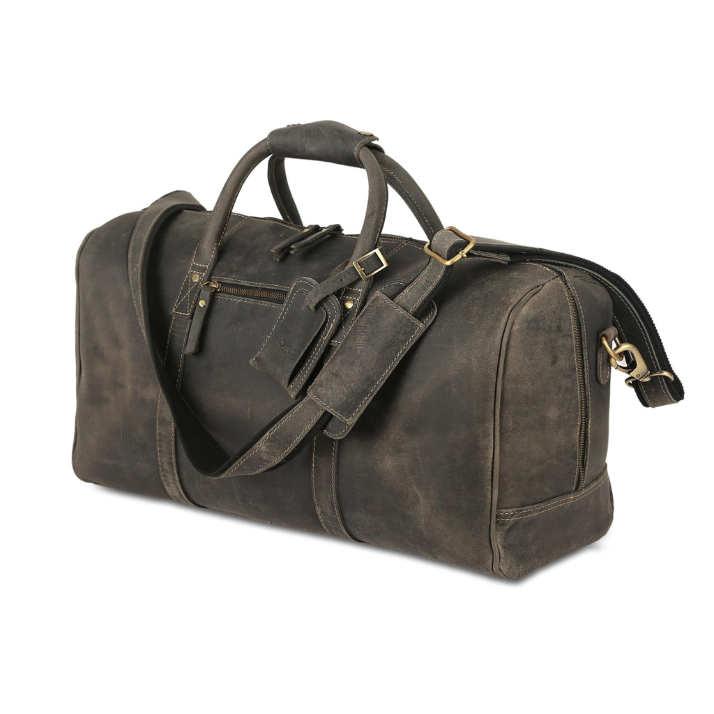 Leather Travel Duffle Bag Cabin Friendly Carry-On