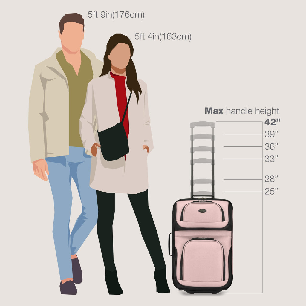 U.S. Traveler Rio Expandable Orange Carry-on -  by Handbags Specialist Headquarter | Available at Handbags Specialist Headquarter