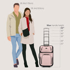 U.S. Traveler Rio Expandable Orange Carry-on -  by Handbags Specialist Headquarter | Available at Handbags Specialist Headquarter