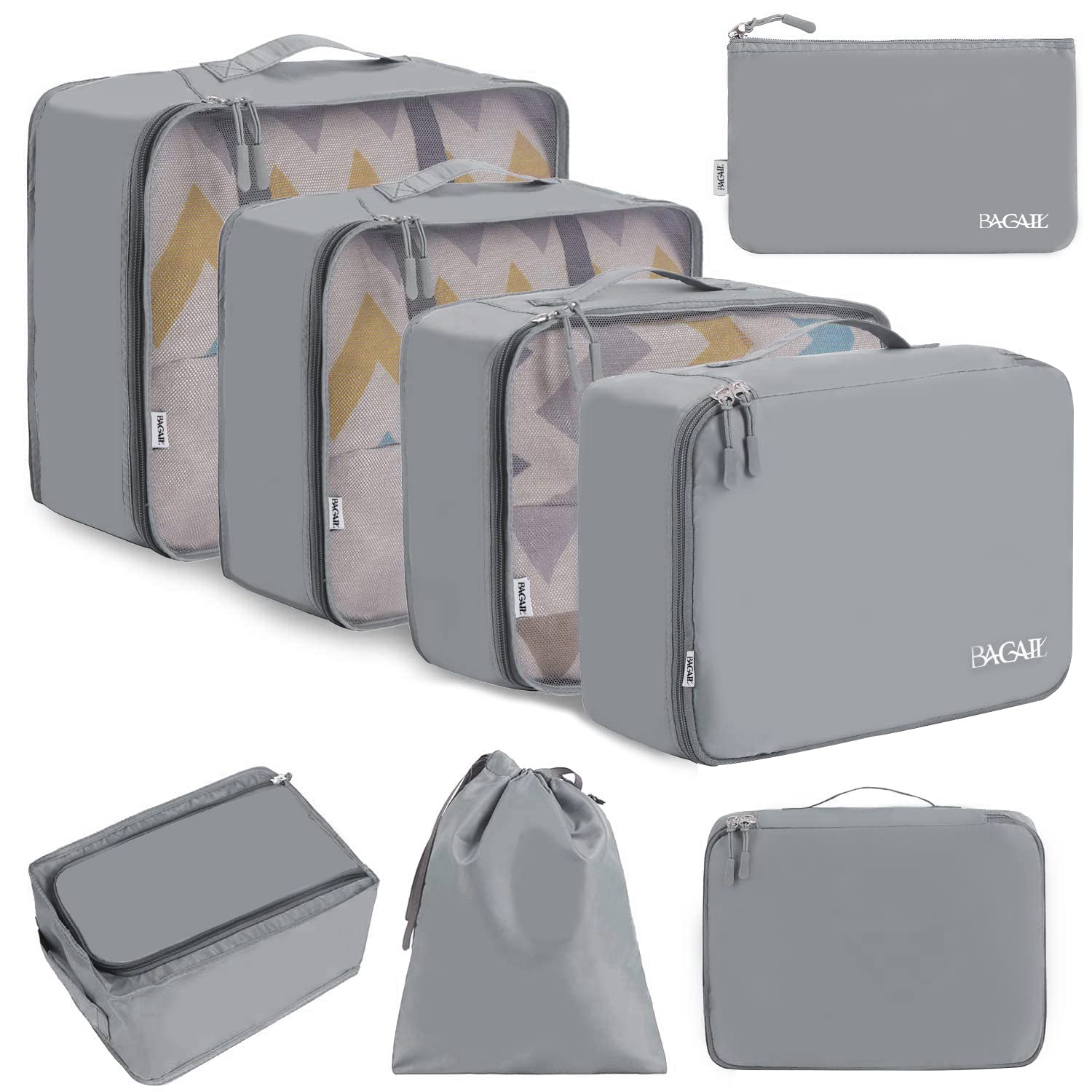 TravelMate 8-Piece Packing Cubes - Luggage Travel Bags by Handbags Specialist Headquarter | Available at Handbags Specialist Headquarter