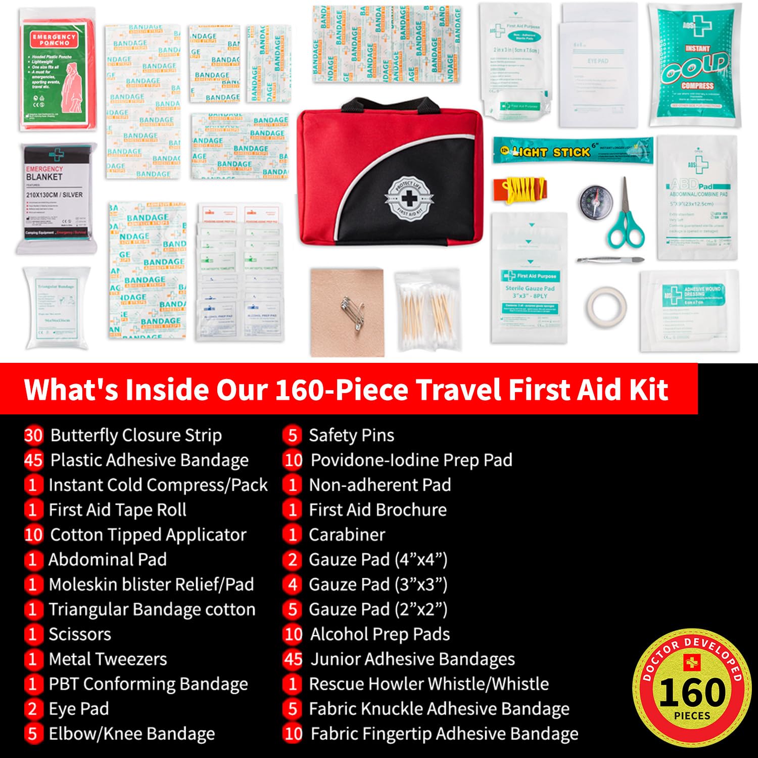 Protect Life Ultimate Survival First Aid Kit -  by Handbags Specialist Headquarter | Available at Handbags Specialist Headquarter