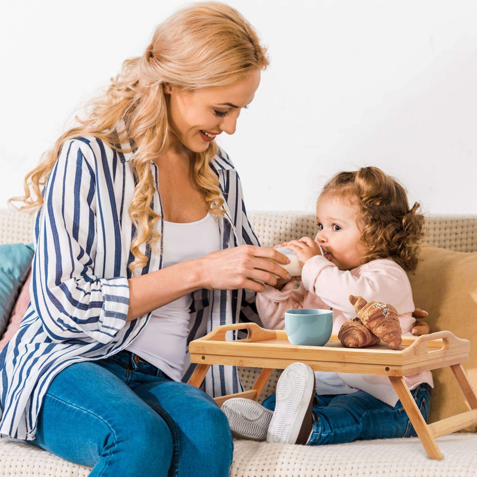 Artmeer Bamboo Foldable Bed & Laptop Tray - 2 Pack - Decor by Handbags Specialist Headquarter | Available at Handbags Specialist Headquarter