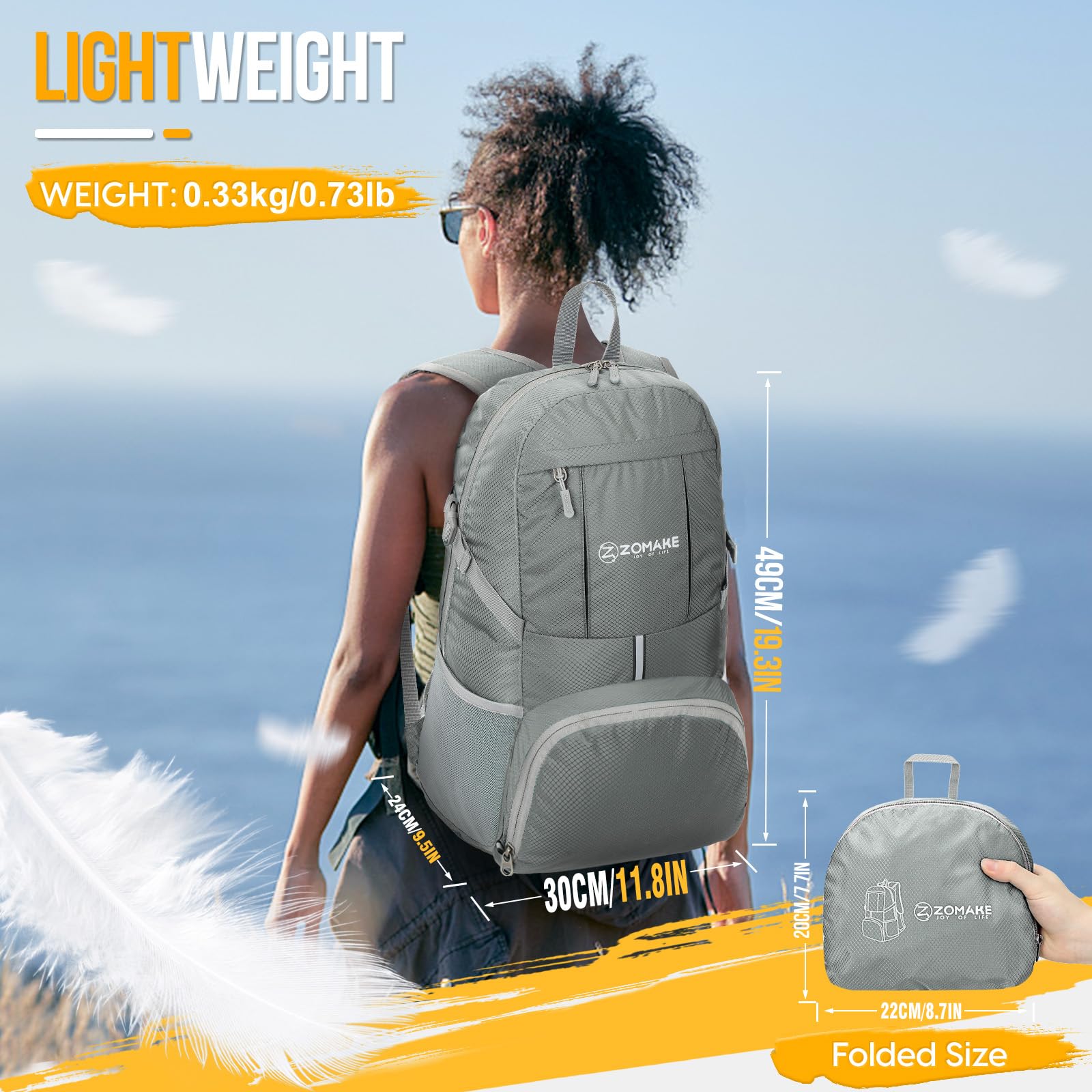 ZOMAKE 35L Compact Waterproof Hiking Backpack - Backpack Bags by Handbags Specialist Headquarter | Available at Handbags Specialist Headquarter