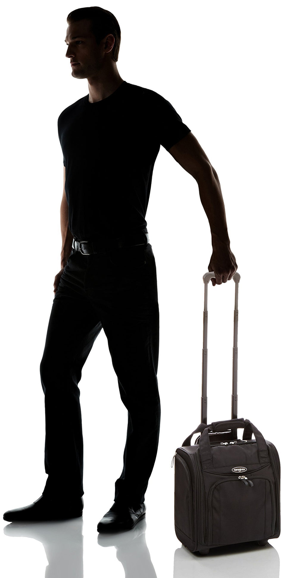 Samsonite Upright Wheeled Carry-On Underseater, Black, Small -  by Handbags Specialist Headquarter | Available at Handbags Specialist Headquarter