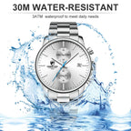 Golden Hour Elite Chrono Steel Men’s Quartz Watch