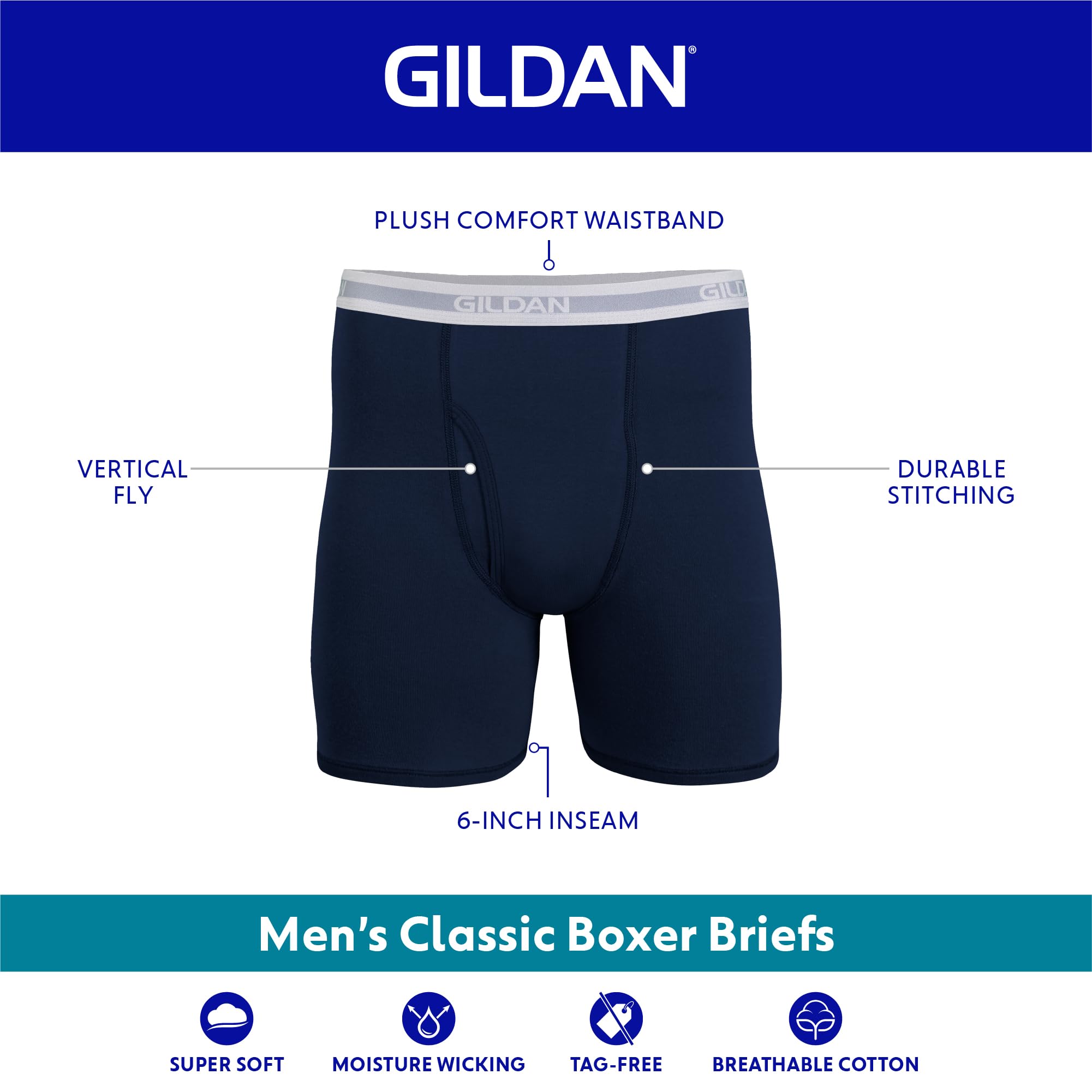 Gildan Men's Multipack Boxer Briefs