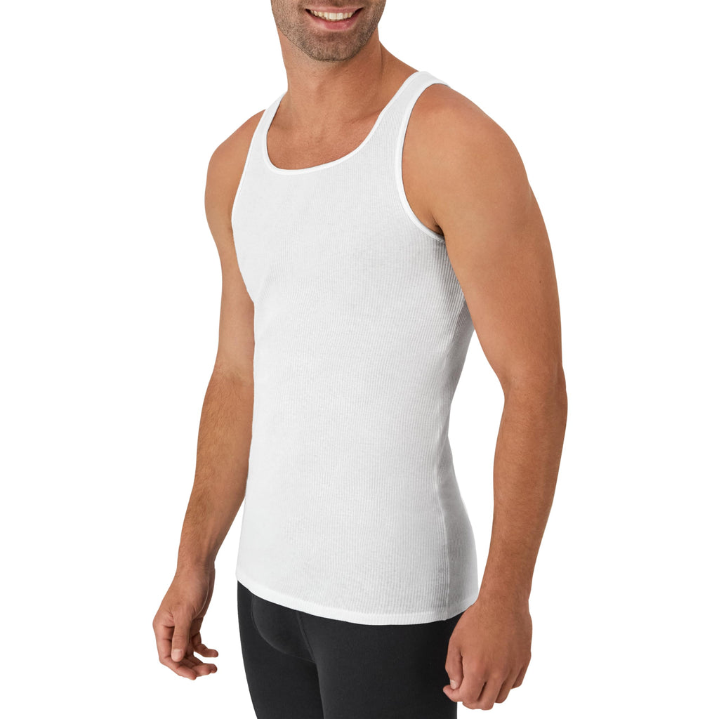 CoolFlex Men's Ribbed Tank Pack - White/Black/Gray