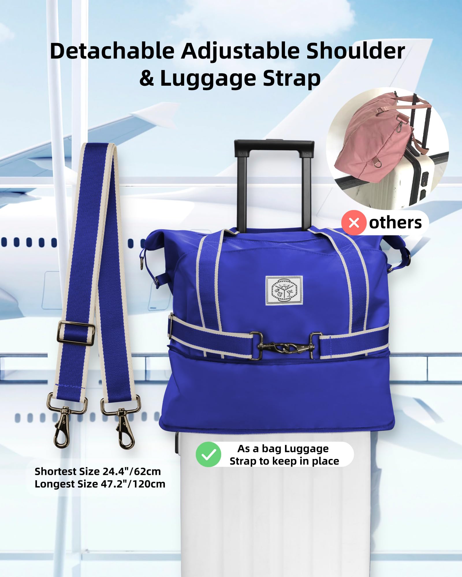 WALNEW Foldable Waterproof Travel Duffel Bag - Luggage Travel Bags by Handbags Specialist Headquarter | Available at Handbags Specialist Headquarter