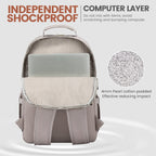 Chic Leather Laptop Backpack for Women - LoveVook - Backpack Bags by Handbags Specialist Headquarter | Available at Handbags Specialist Headquarter