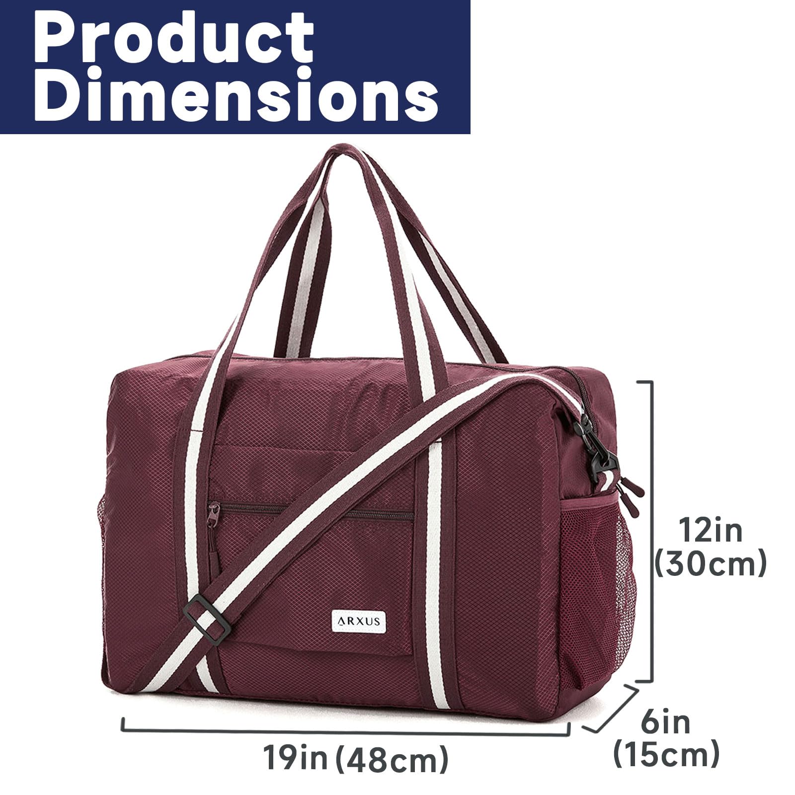 TravelLite Foldable Waterproof Duffle Tote Bag - Luggage Travel Bags by Handbags Specialist Headquarter | Available at Handbags Specialist Headquarter