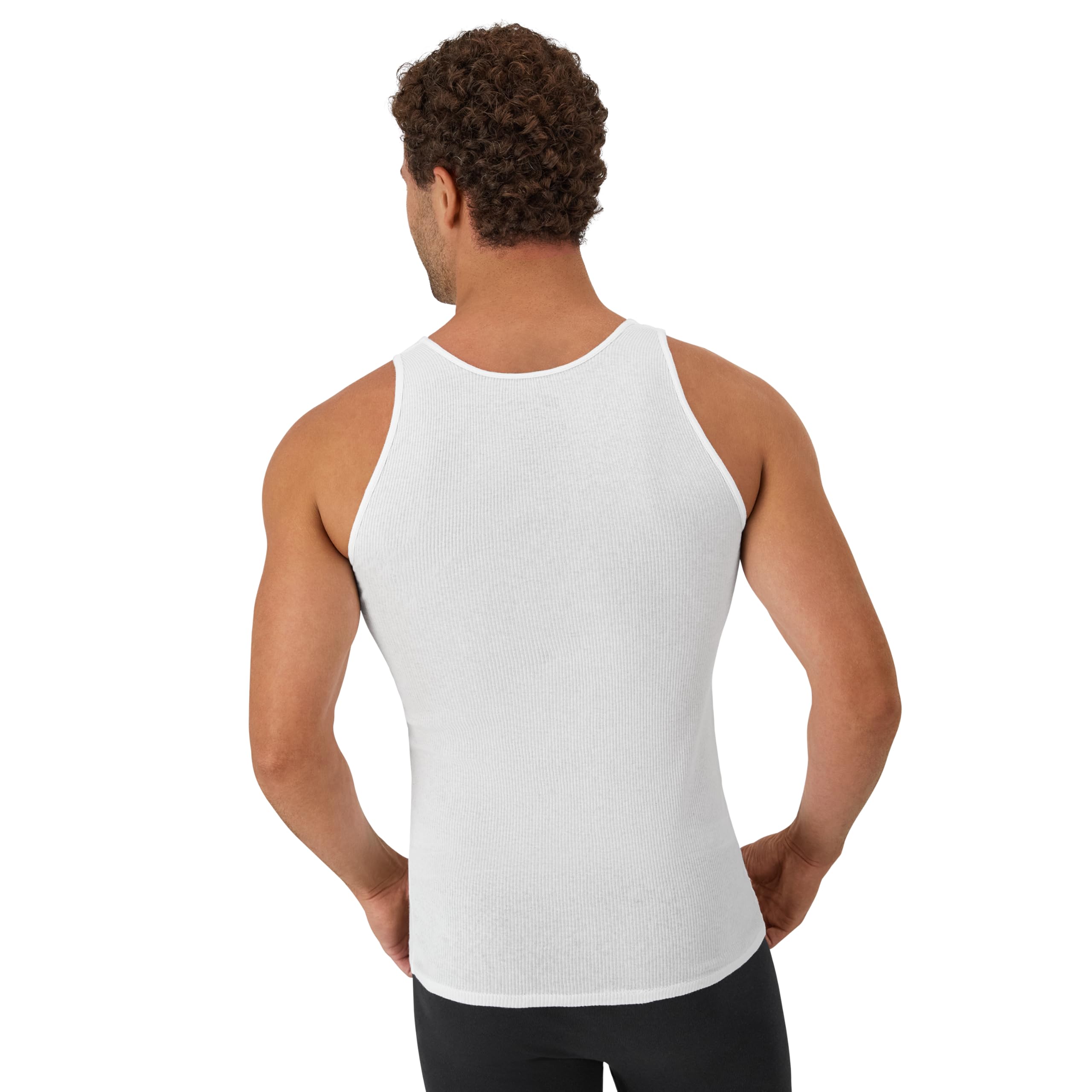 CoolFlex Men's Ribbed Tank Pack - White/Black/Gray