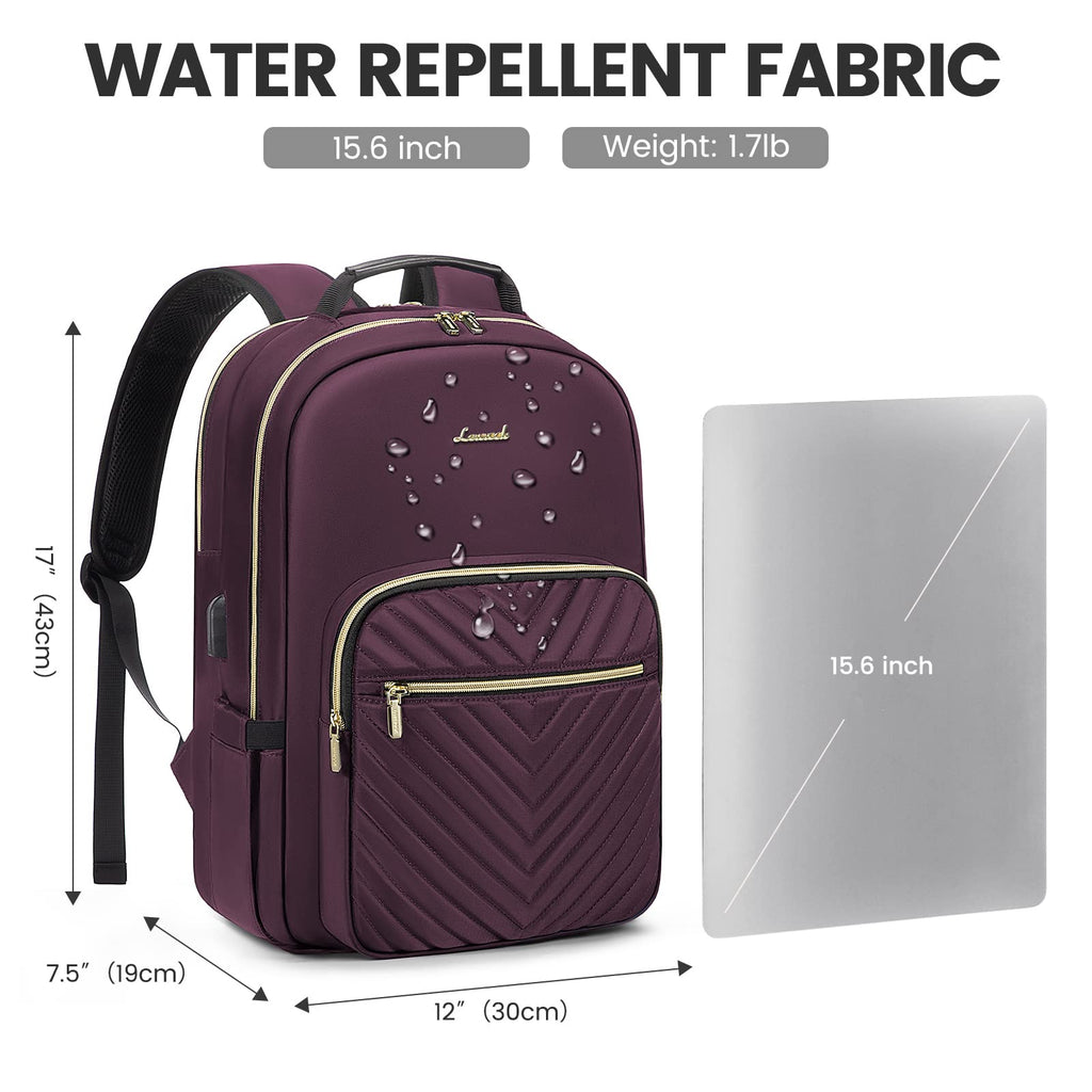 Chic Leather Laptop Backpack for Women - LoveVook - Backpack Bags by Handbags Specialist Headquarter | Available at Handbags Specialist Headquarter